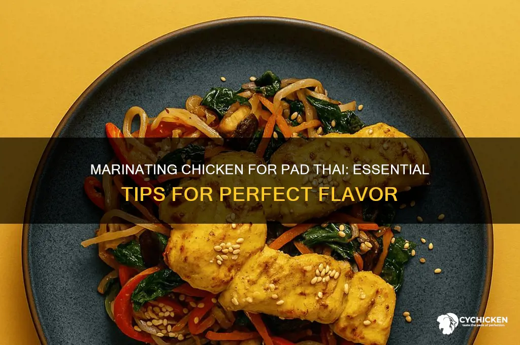 do you marinate chicken for pad thai