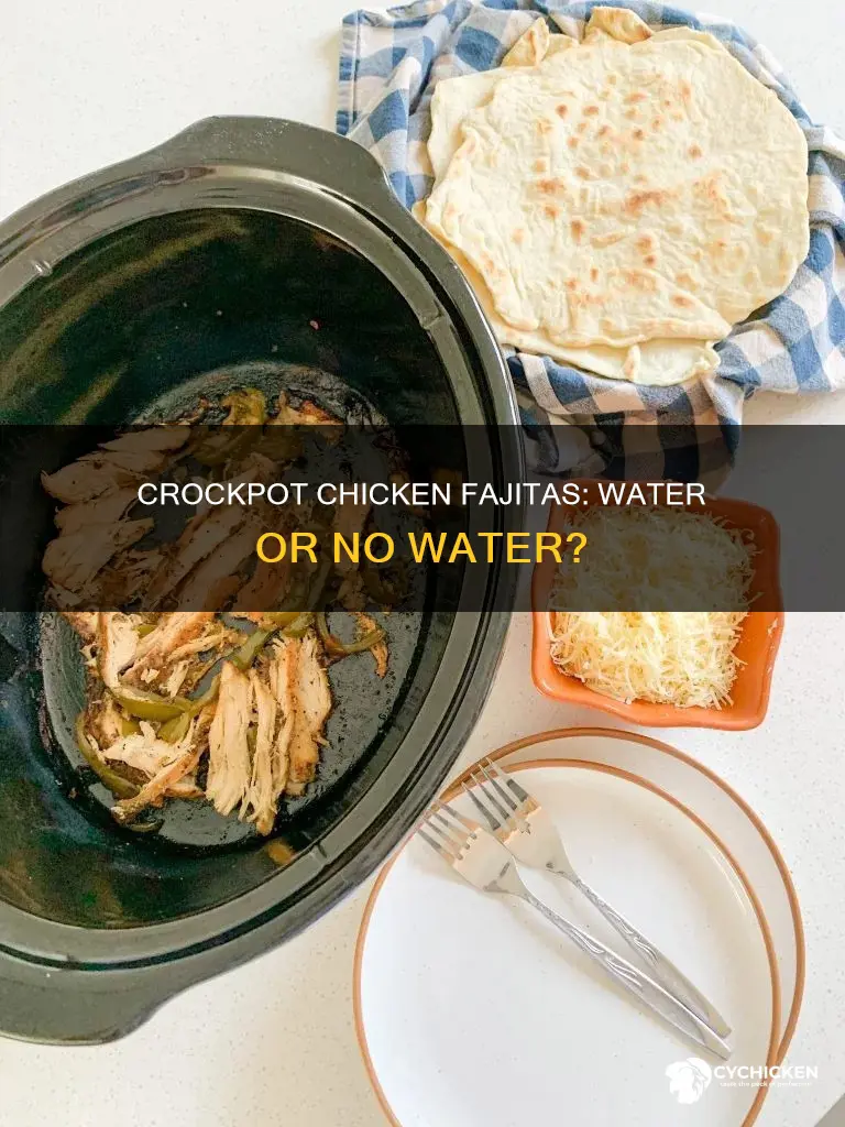 do you meet water in the crockpot with chicken fajitas