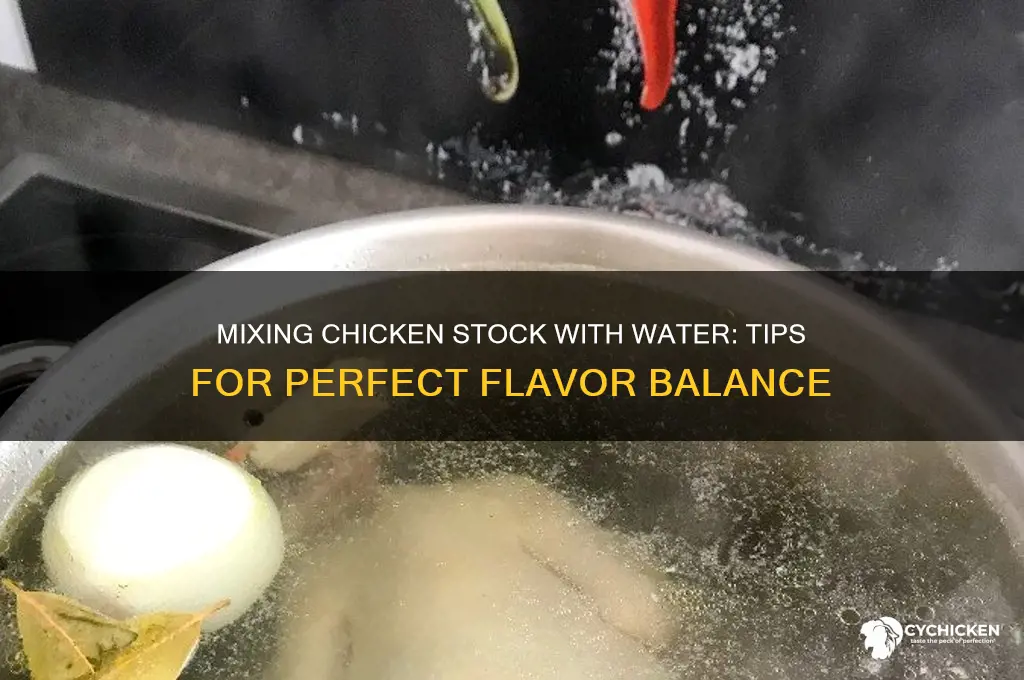 do you mix chicken stock with water
