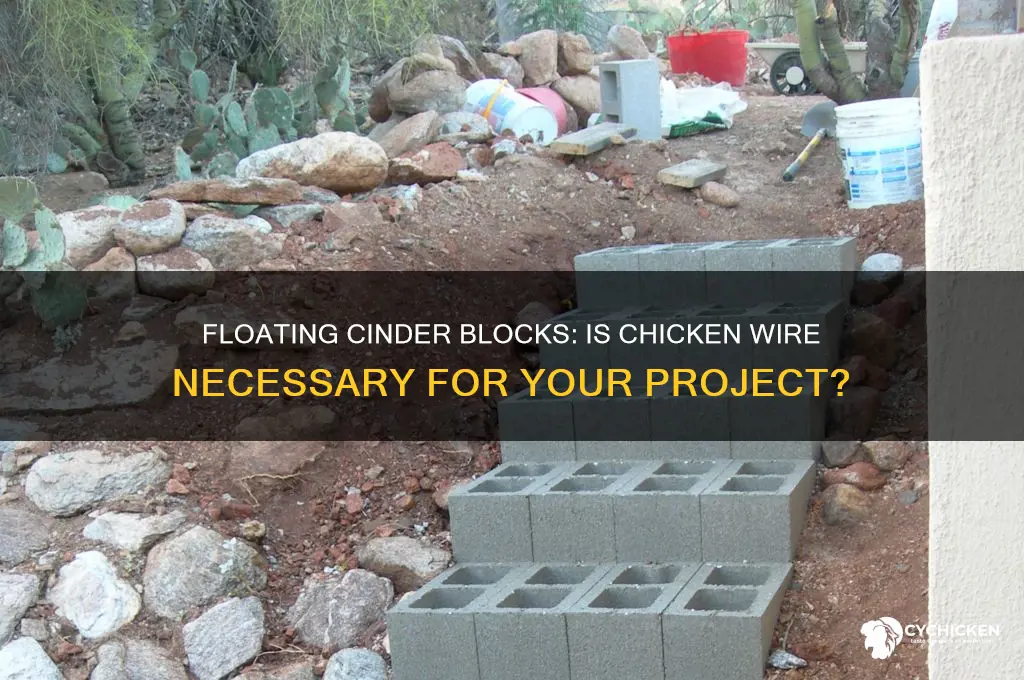 do you need chicken wire to float cinderblock