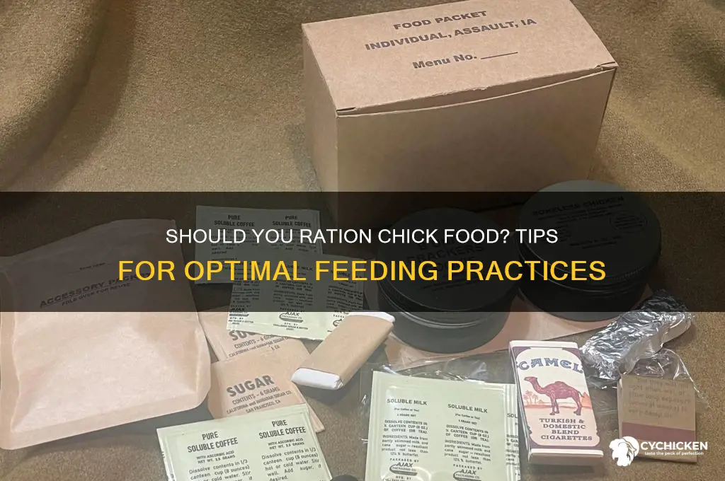 do you need to ratiin chick foid