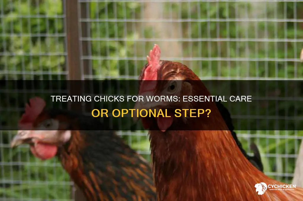 do you need to treat chicks for worms