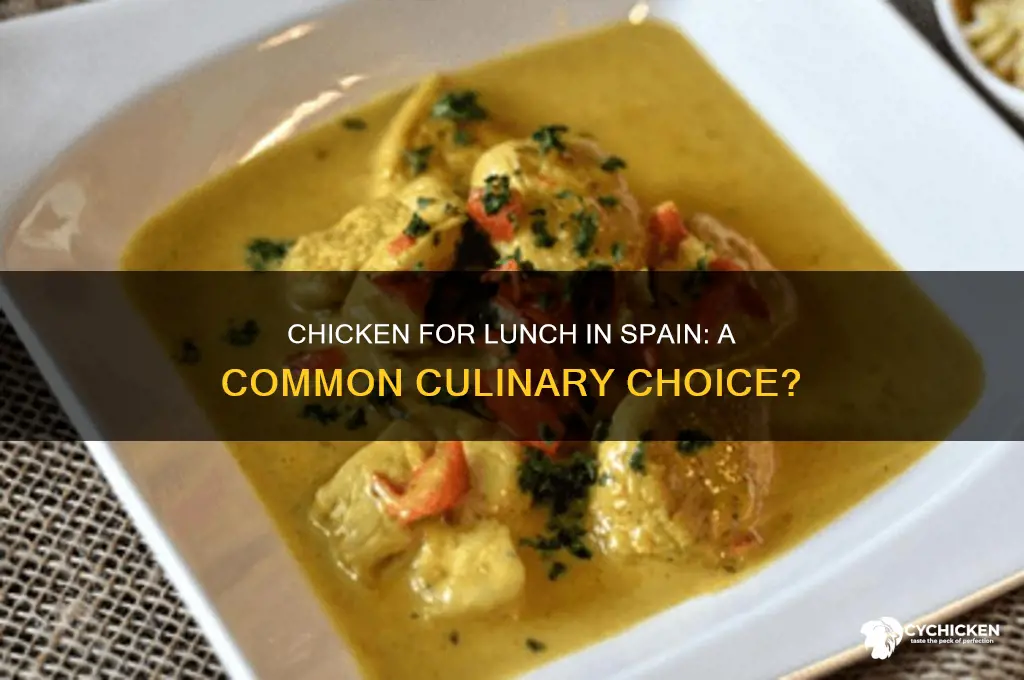 do you often have chicken for lunch spanish
