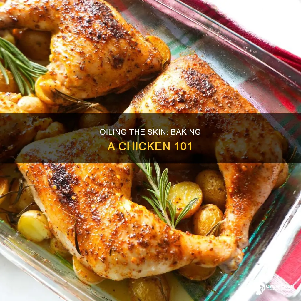do you oil the skin when baking a chicken