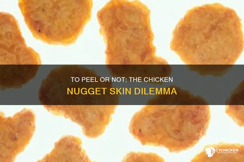 do you peel your chicken nuggets