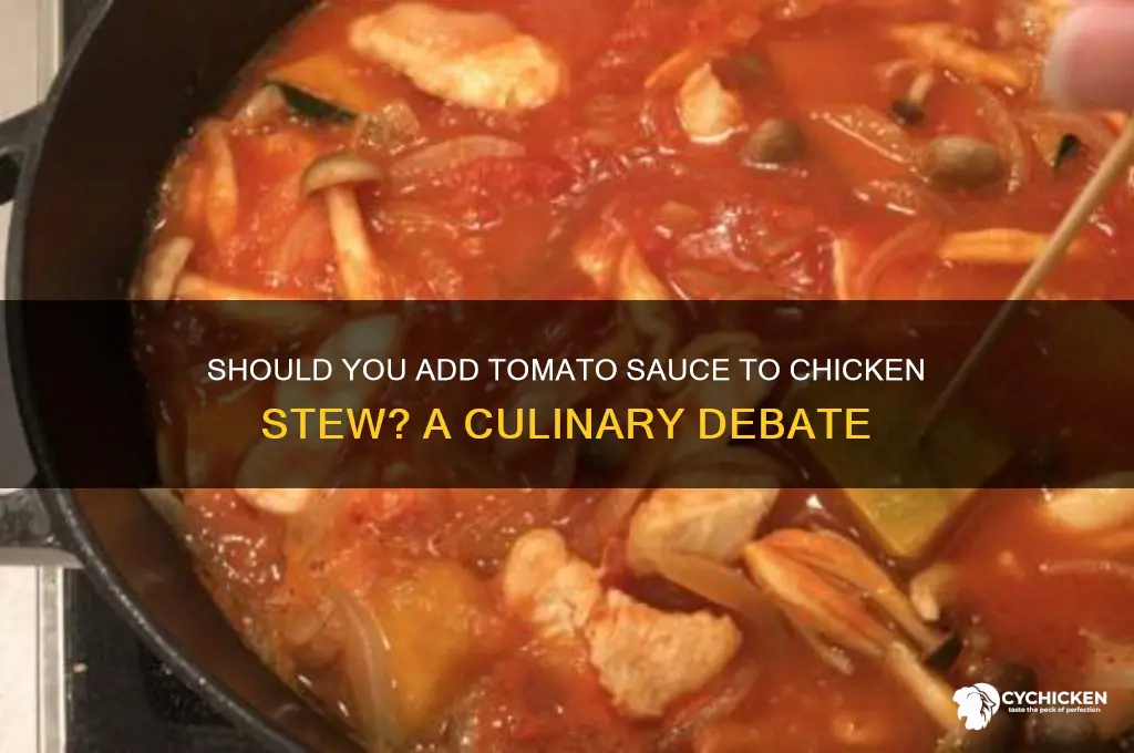 do you pit tomato sause in chicken stew