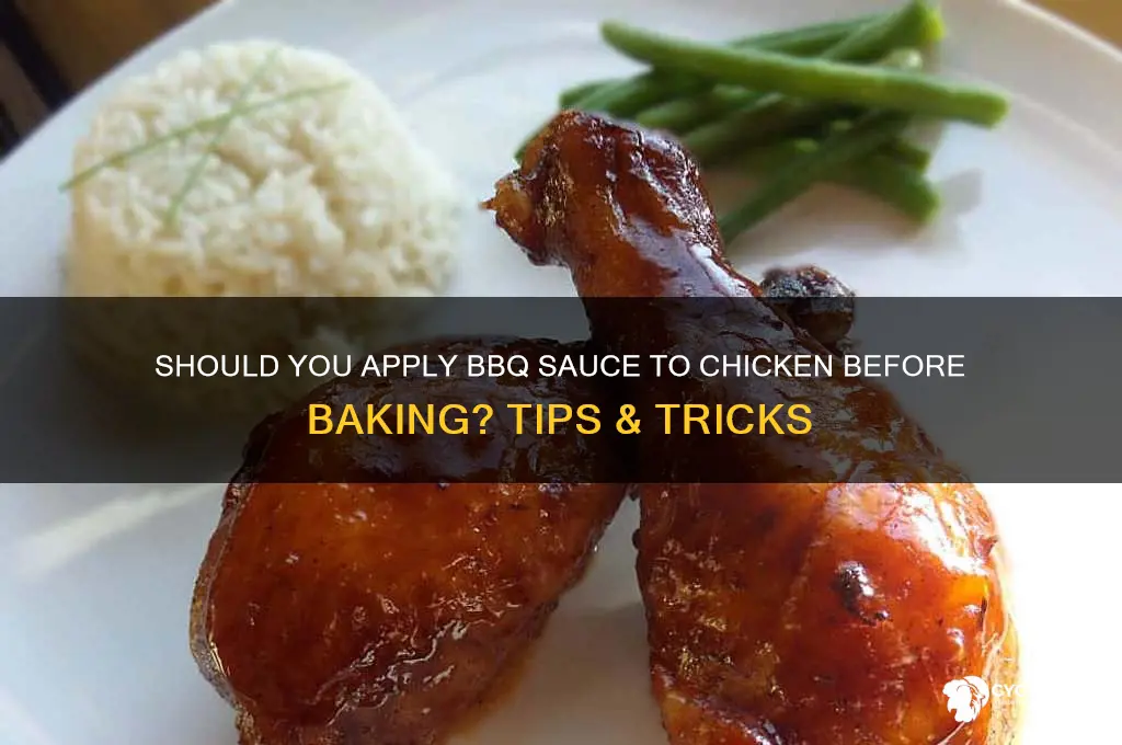 do you put bbq sauce on chicken before baking
