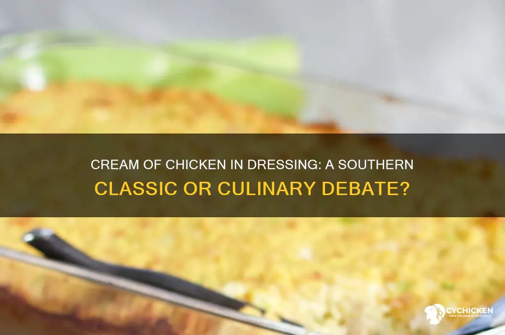 do you put cream of chicken in dressing