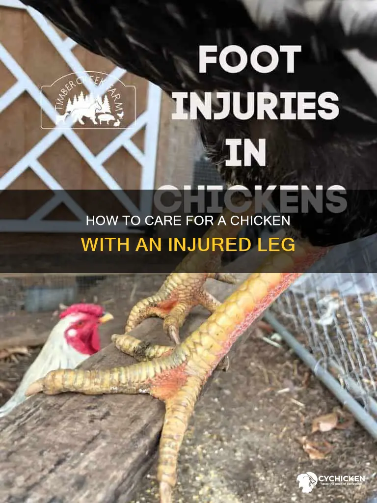 do you put downa chicken with an injured leg