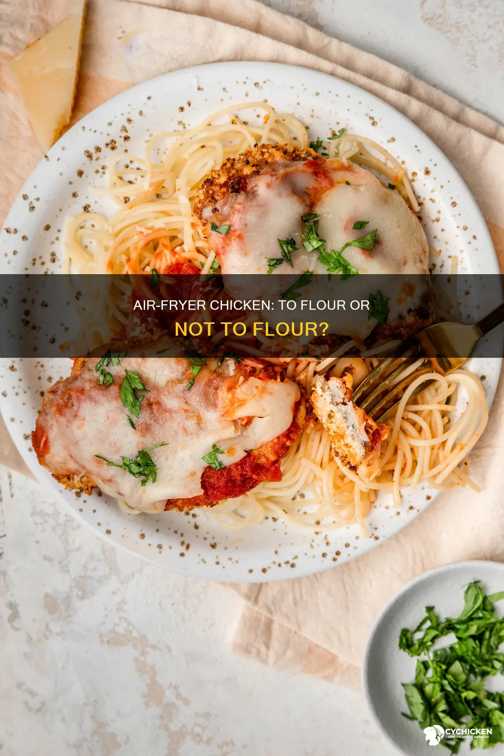 do you put flour on chicken in a airfryer