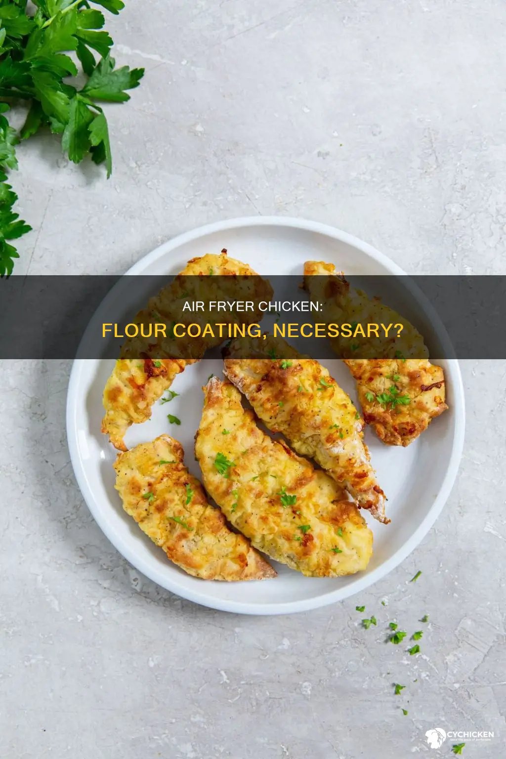 do you put flour on chicken in air fryer