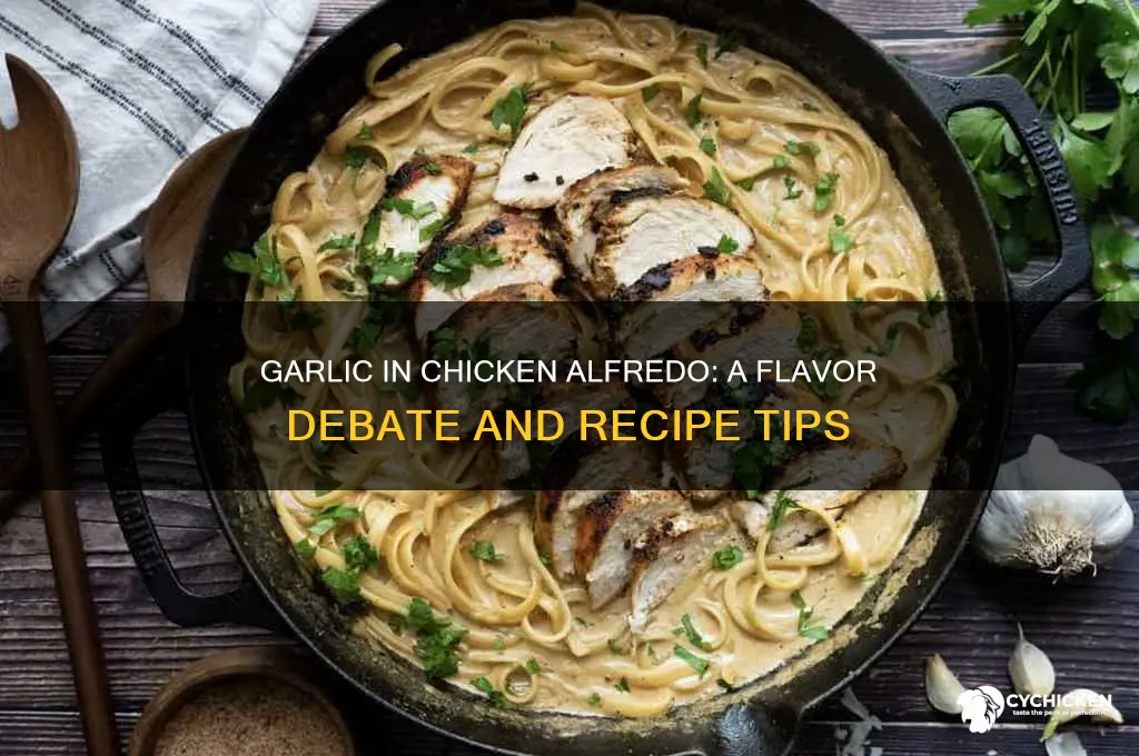 do you put garlic in chicken alfrado