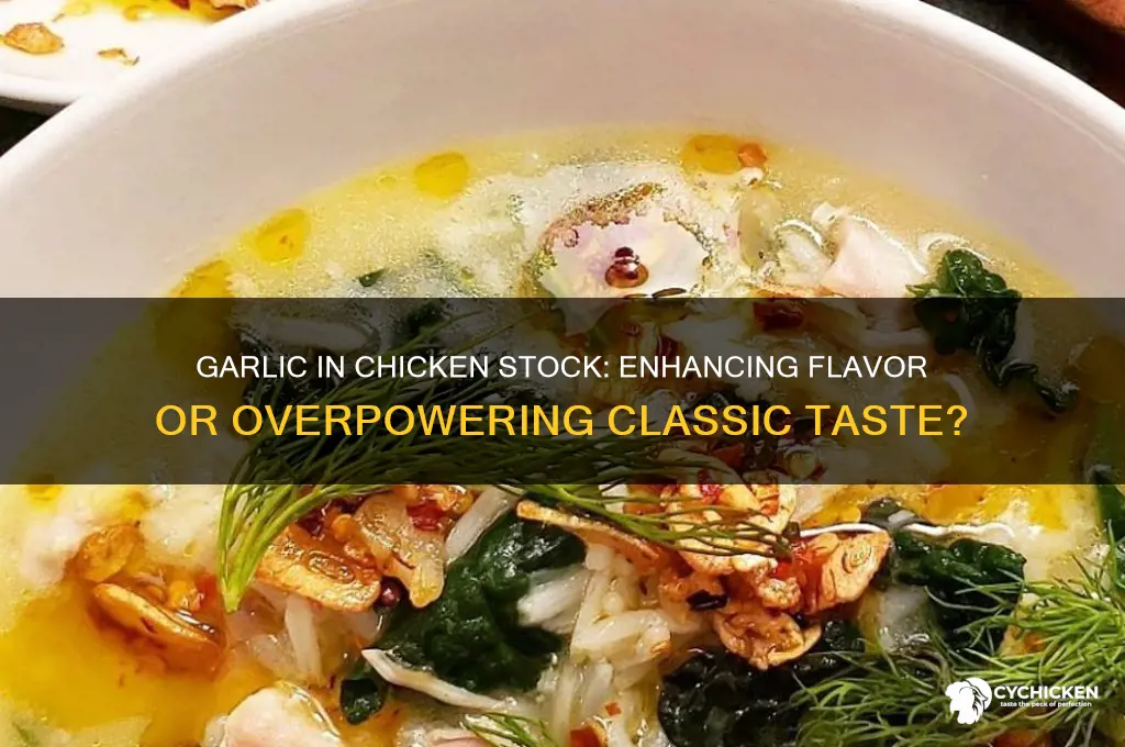 do you put garlic in chicken stock