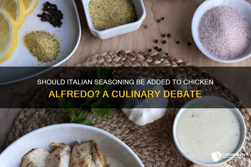 do you put italian seasoning in chicken alfredo