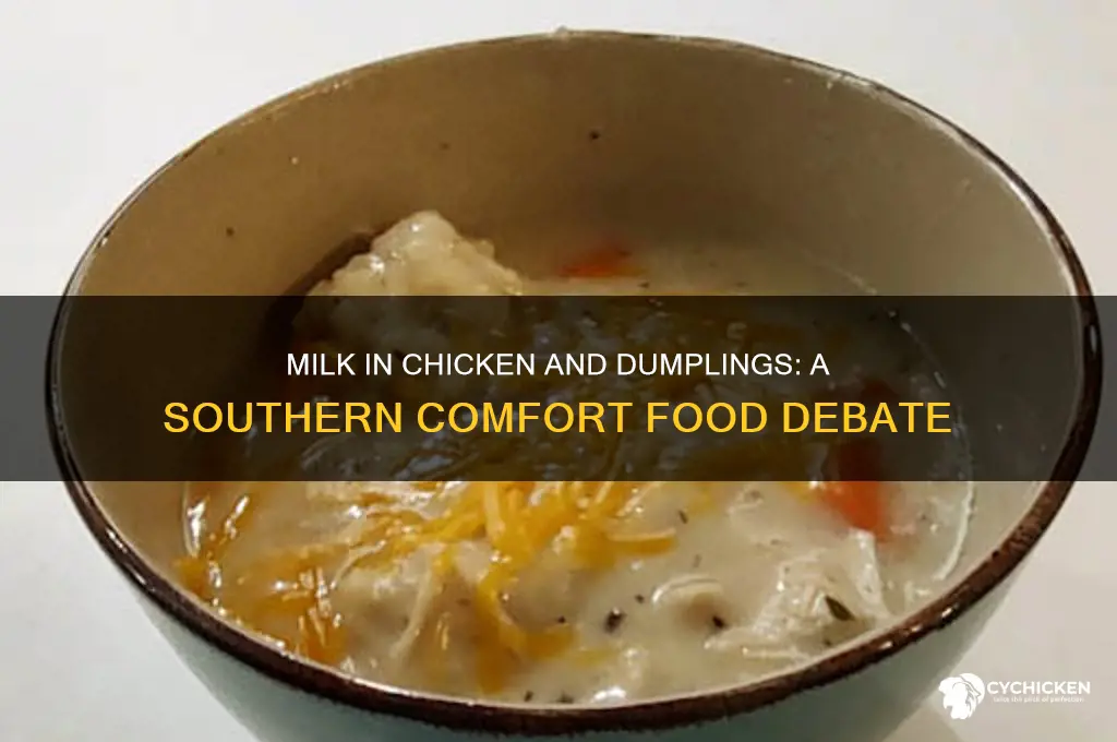 do you put milk in chicken and dumplings