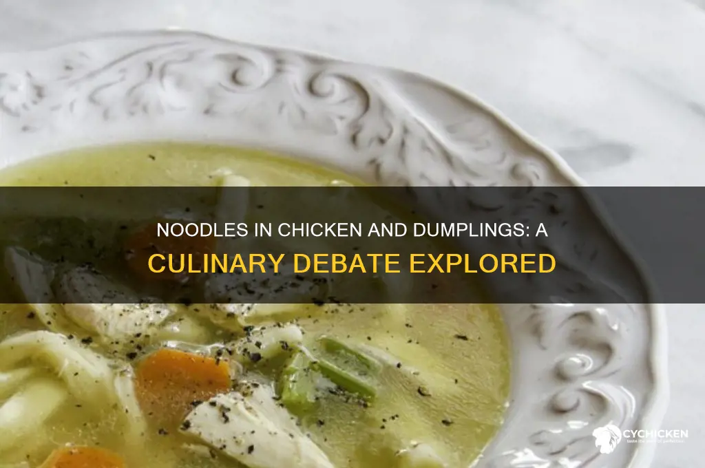 do you put noodles in chicken and dumplings