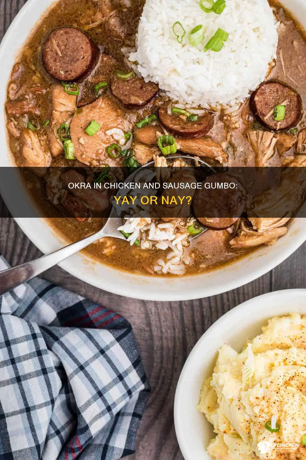 do you put okra in chicken and sausage gumbo