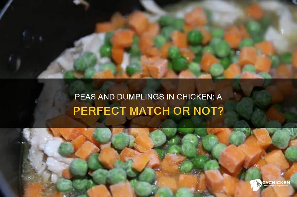 do you put peas and dumpling in chicken