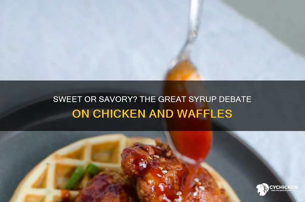 do you put syrup on chicken and waffles