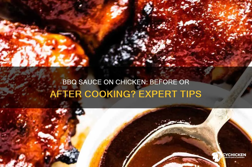 do you put tge b bq sauce on the chicken