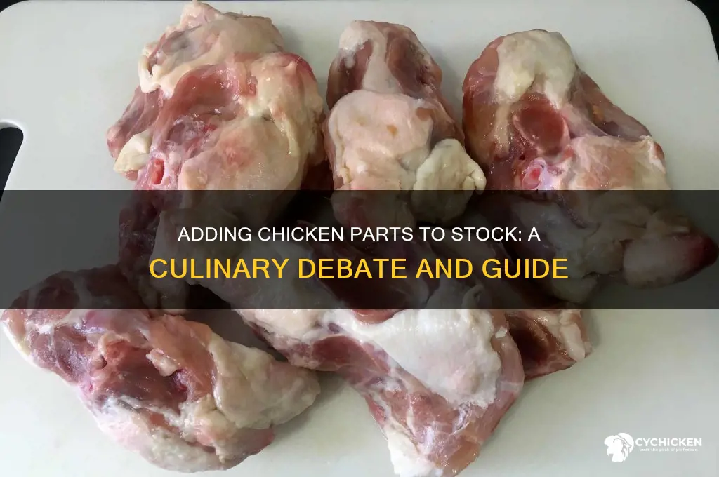 do you put the parts into chicken stock