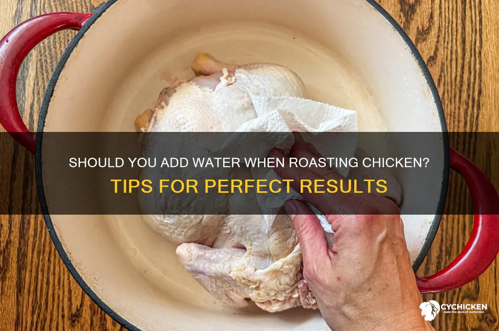 do you put water in roaster for chicken