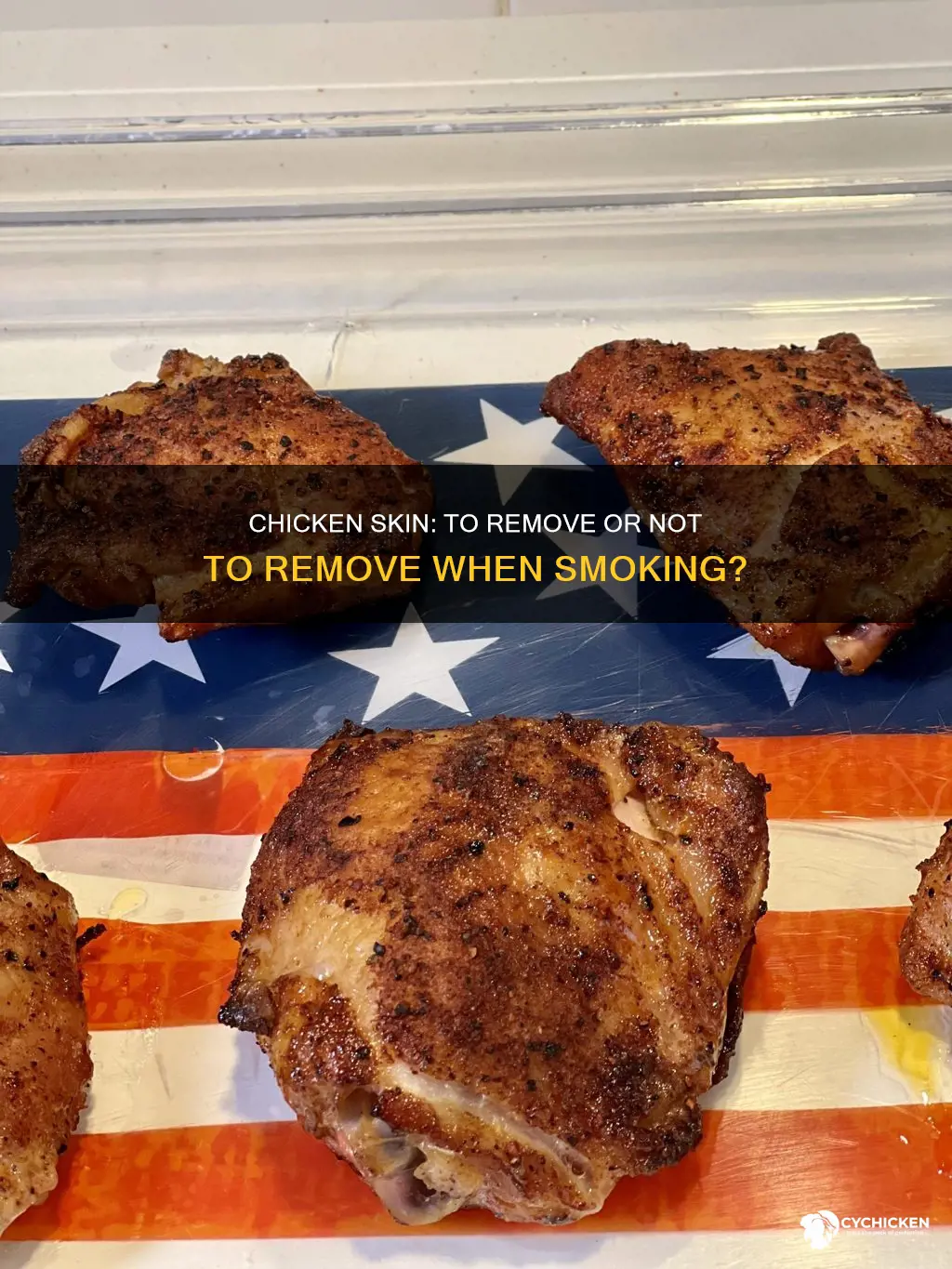 do you remove the skin for smoking a chicken