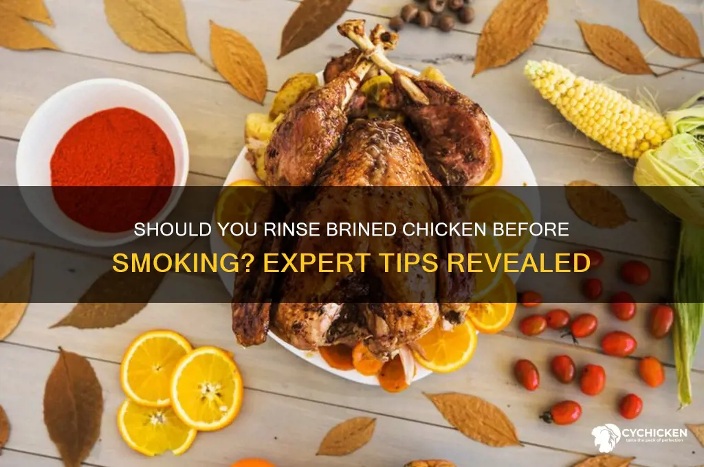 do you rinse brine off chicken before smoking