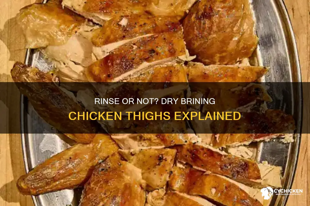 do you rinse chicken thighs after dry brining