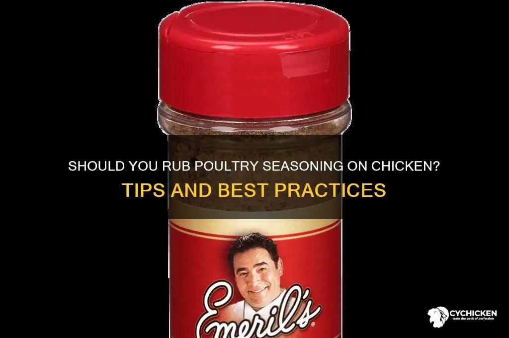 do you rub poultry seasoning on chicken