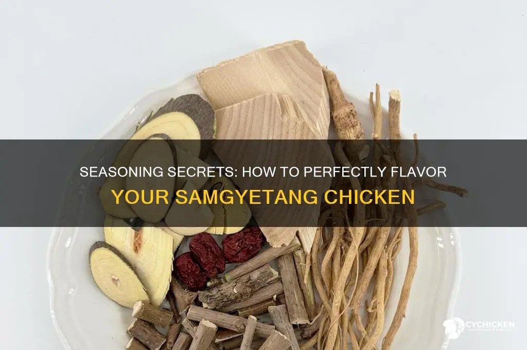 do you season the chicken in samgyetang