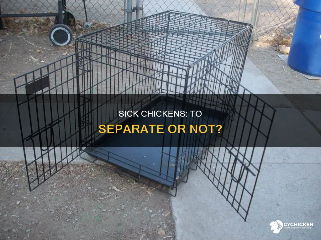 do you seperate a sick chicken from the rest