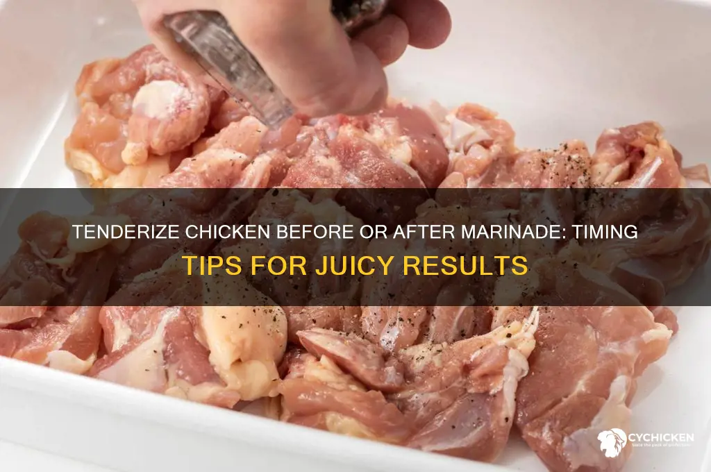 do you tenderize chicken before or after marinade
