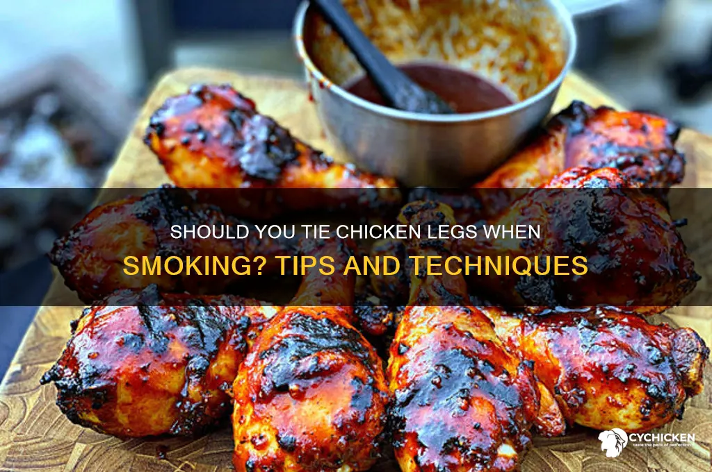 do you tie chicken legs together when smoking
