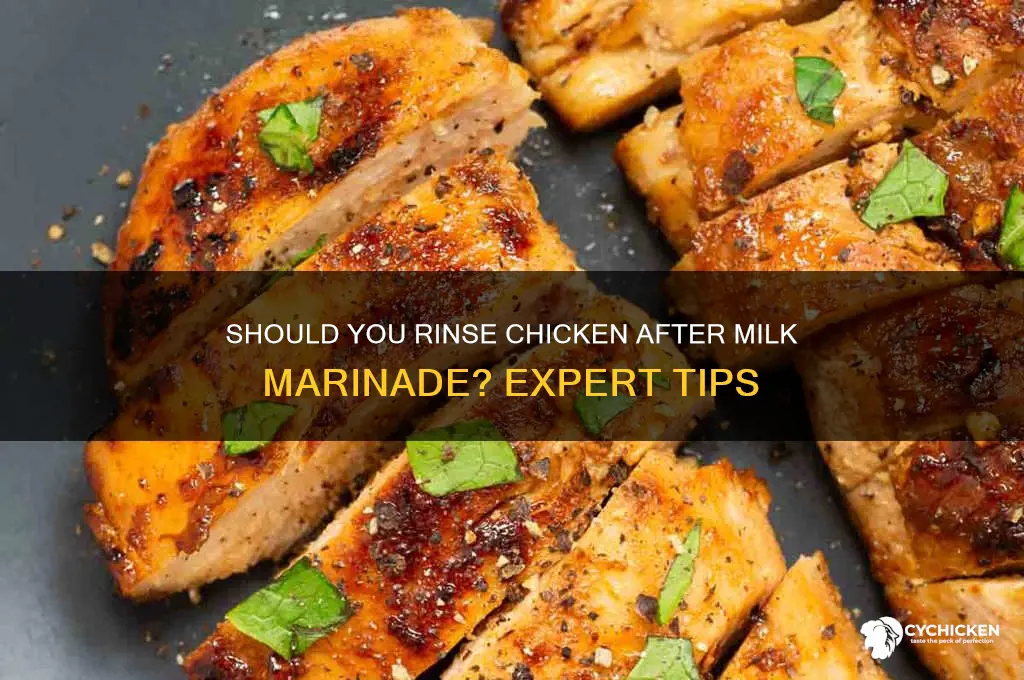 do you wash chicken after milk marinade