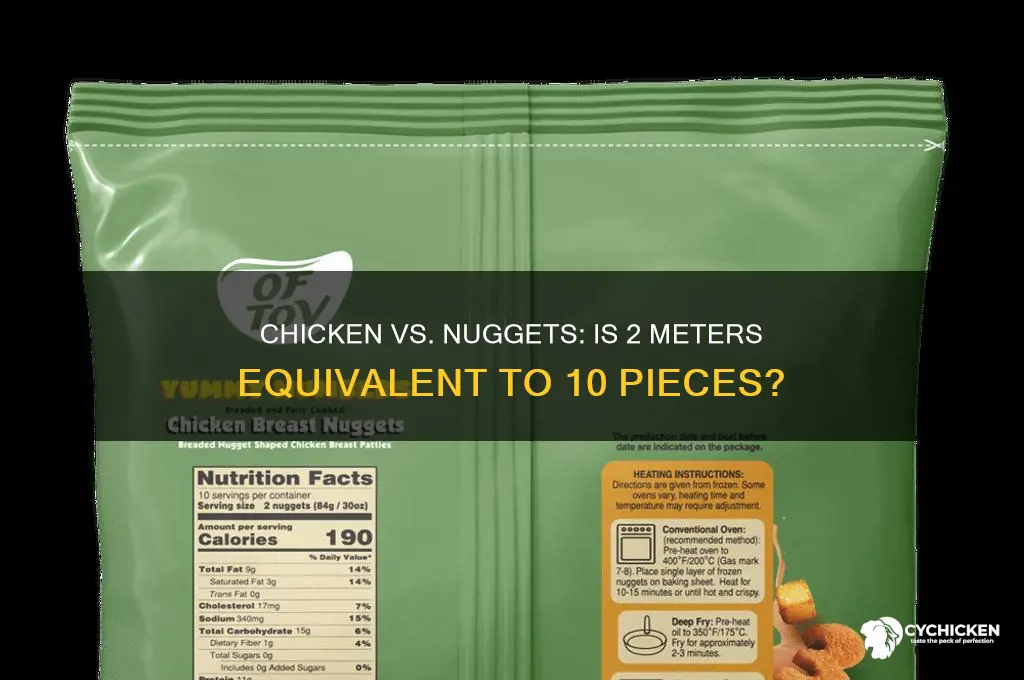 does 2 m chicken equal 10 peie nugget