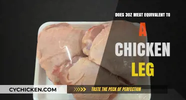 Is a Chicken Leg Equivalent to 3 Ounces of Meat?