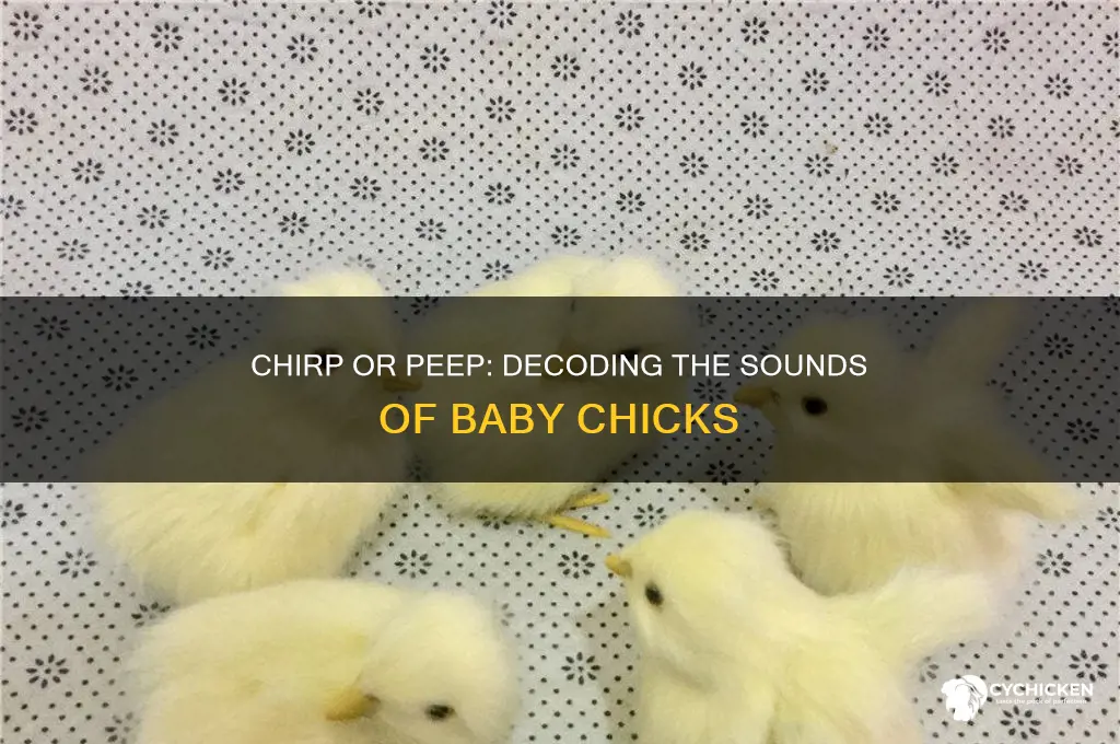 does a chick say chirp or peep