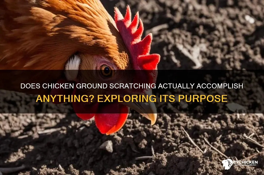 does a chicken scratching the ground do work