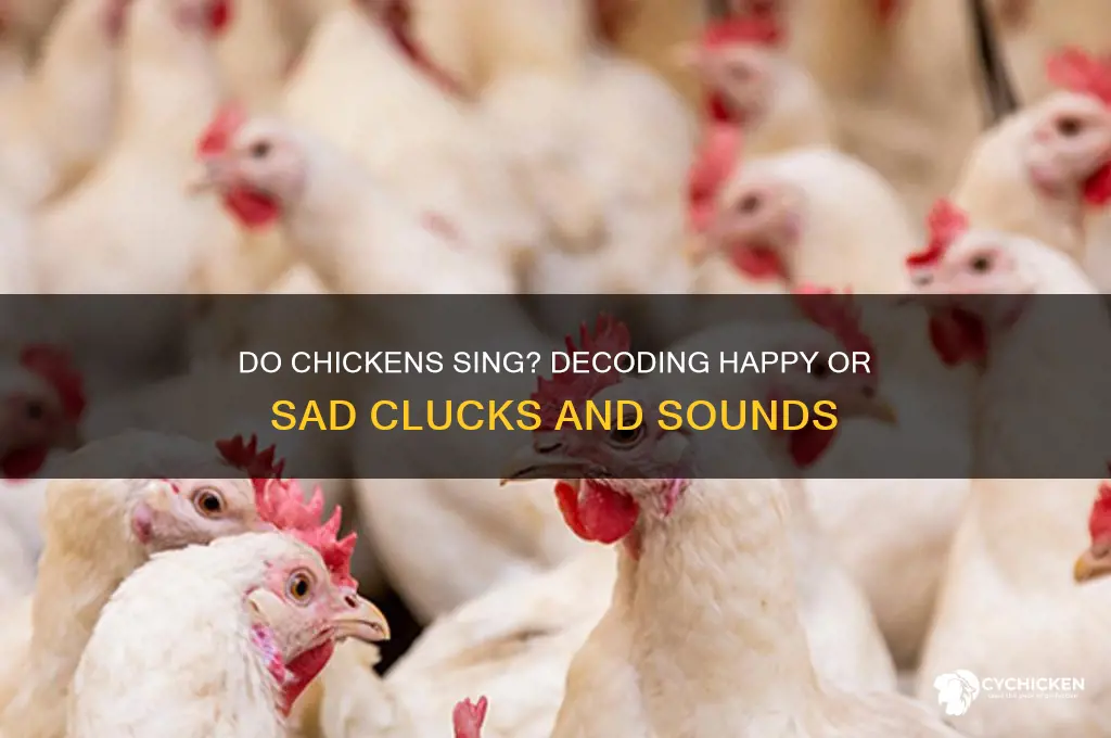 does a chicken sing when happy or sad