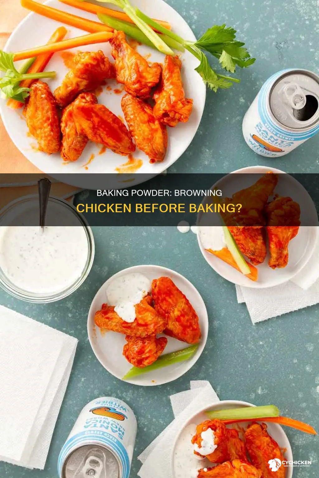 does adding baking powder help brown chicken before baking