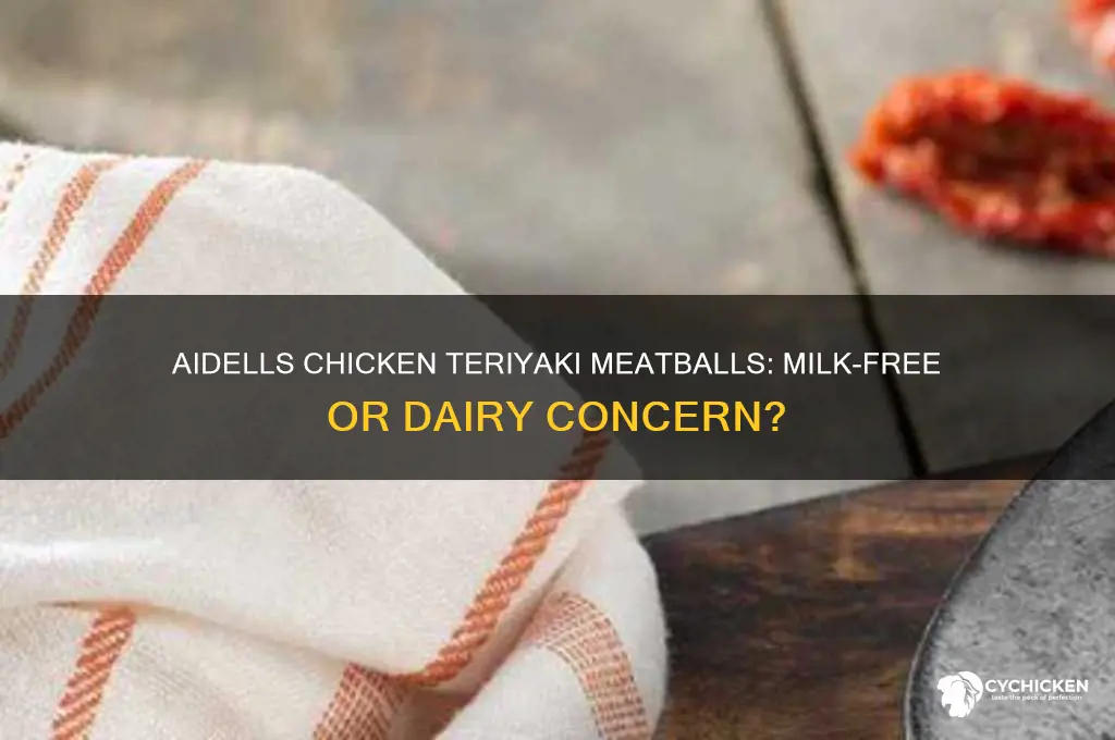 does aidells chicken teriyaki meatballs have milk