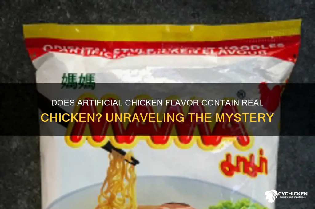does artificial chicken flavor have chicken in it