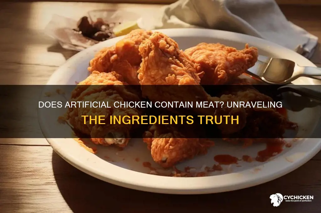does artificial chicken have meat in it
