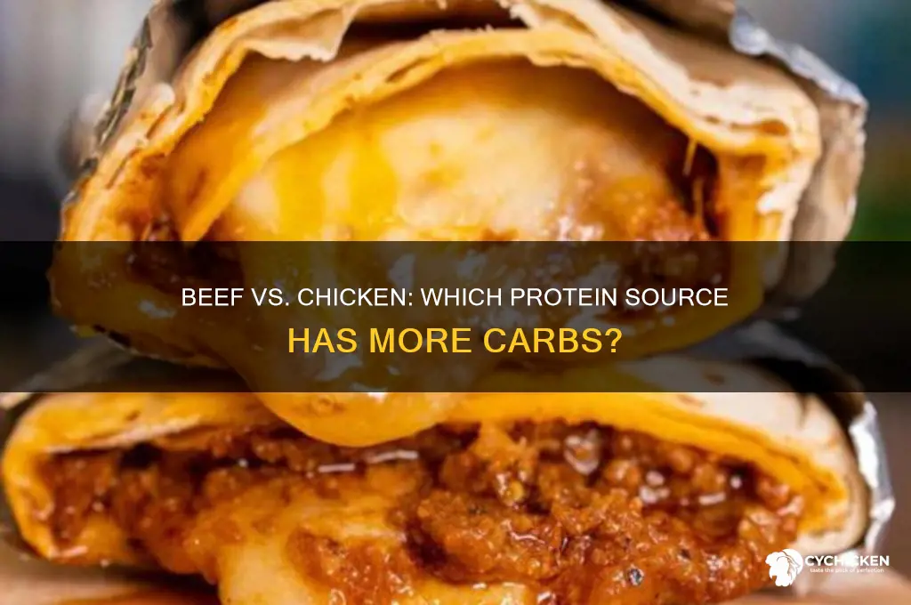does beef or chicken have more carbs