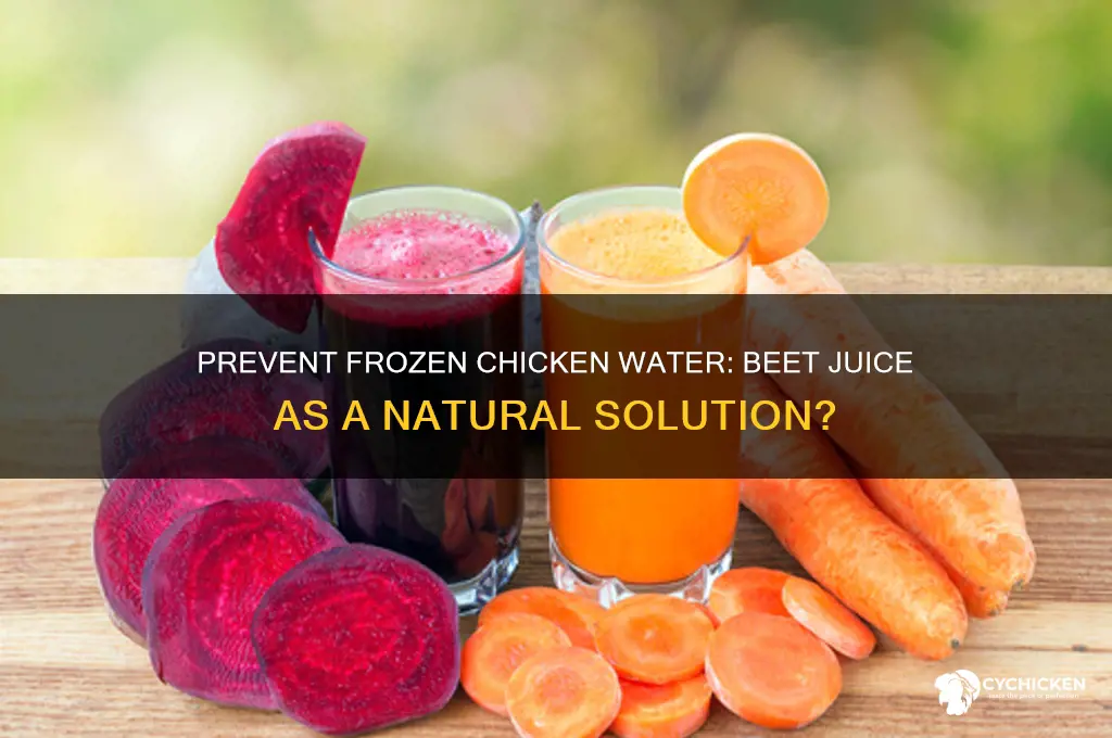 does beet juice keep chicken water from freezing