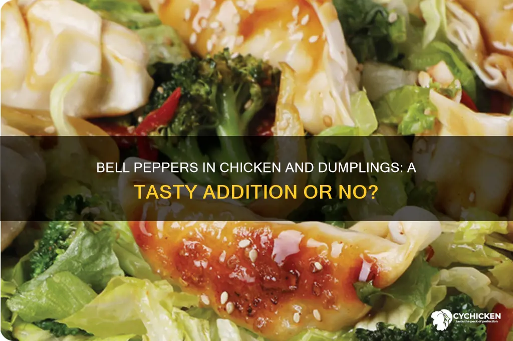 does bell pepper go in chicken and dumplings