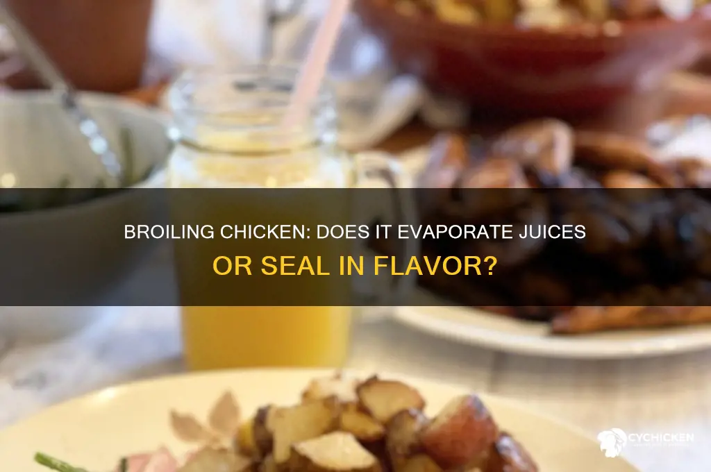 does broil help chicken juices to evaporate