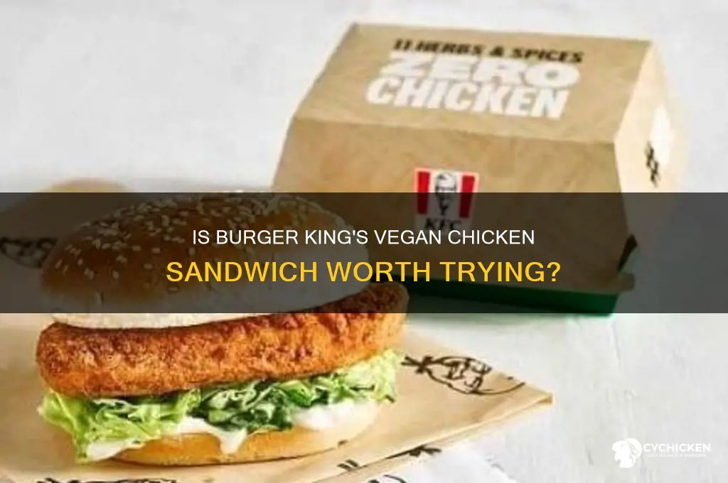 does burger king have a vegan chicken sandwich