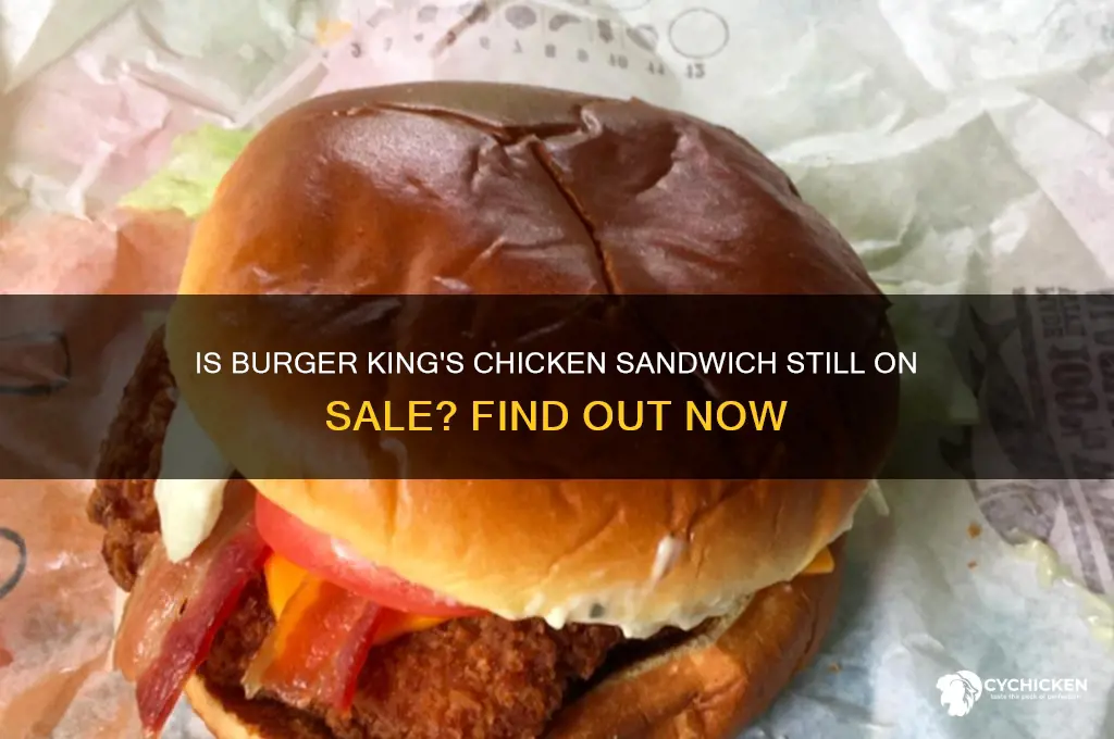 does burger king still have the chicken sandwich on sale